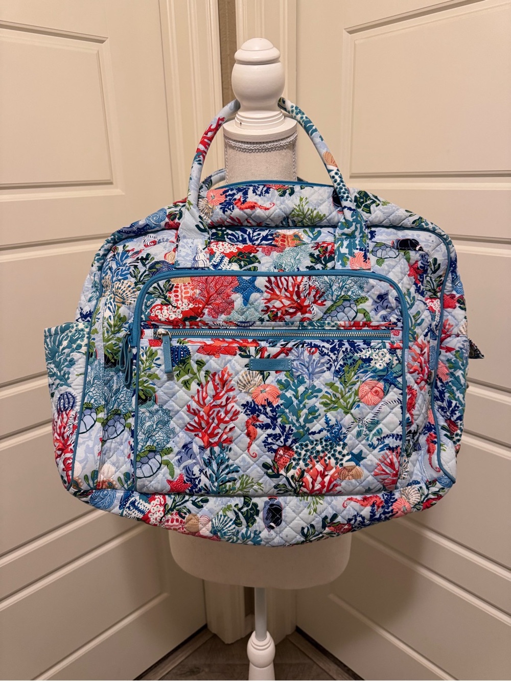 Vera Bradley Quilted Shore Life Pattern Weekender Travel Bag